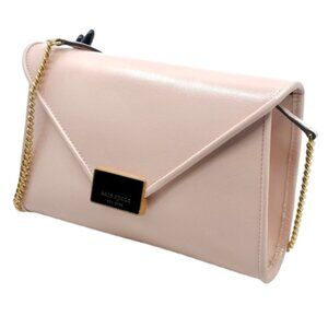 KATE SPADE~Anna Medium Envelope Clutch~PINK LEATHER CROSSBODY CLUTCH NWOT